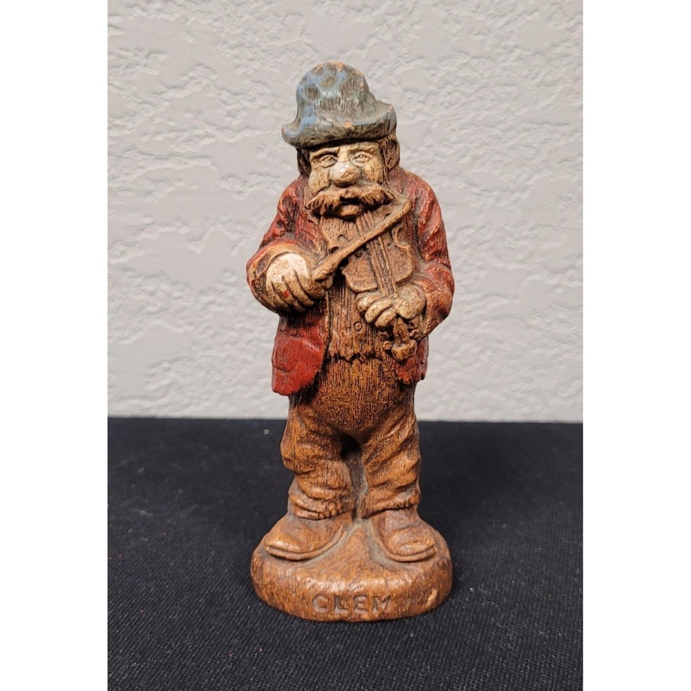 Vintage HILLBILLY BAND Musicians Syroco Wood Statue Figurine Clem